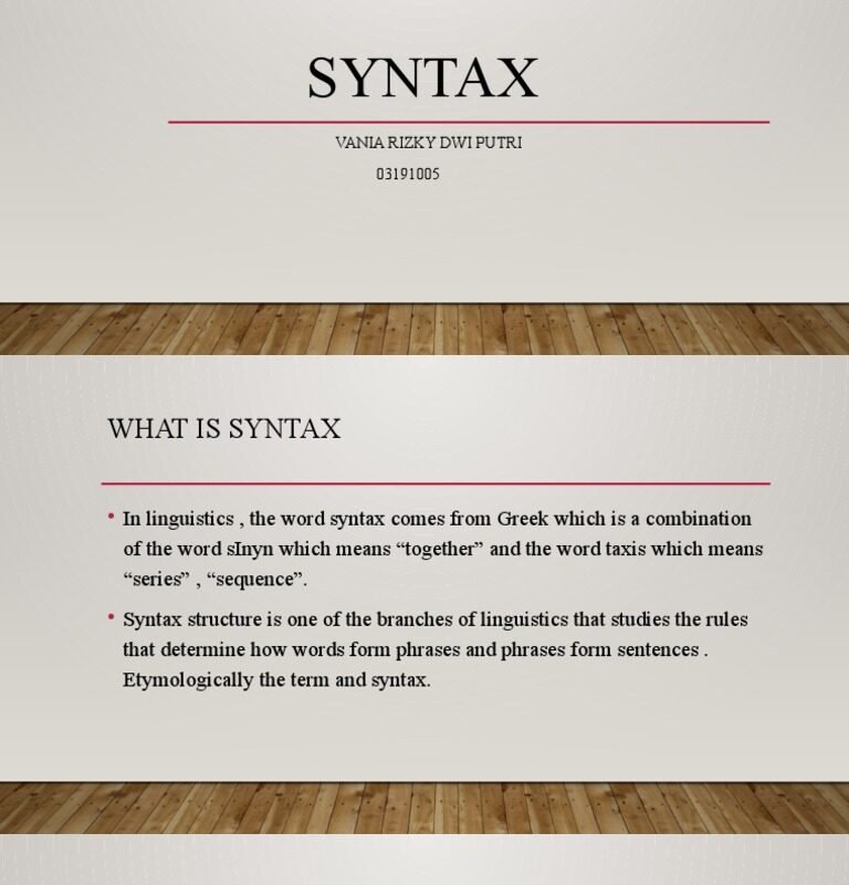 syntax and structure in coding