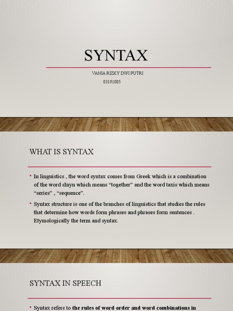 syntax and structure in coding