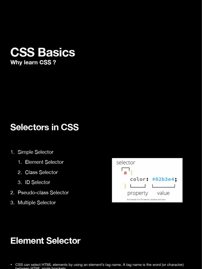 HTML and CSS basics
