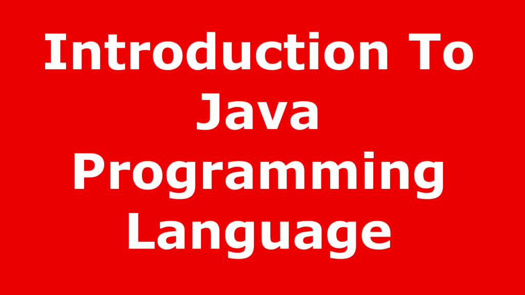 Java programming basics