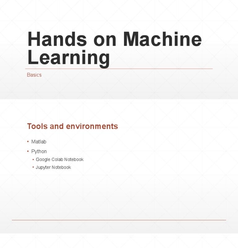 hands-on machine learning projects