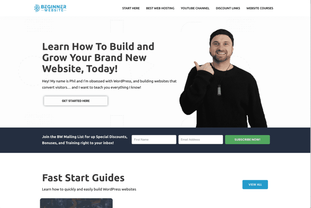 build a basic website as a beginner